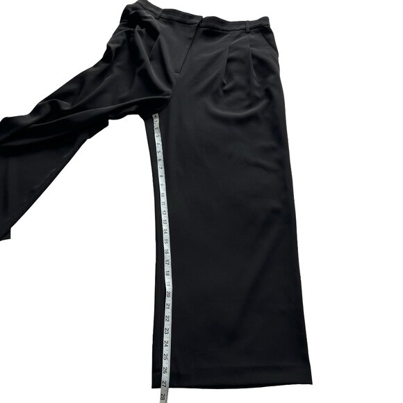 Wide Leg Pants. Black Trouser, High Waist,Pleated. Elastic waistband. Size 14. - Picture 8 of 14